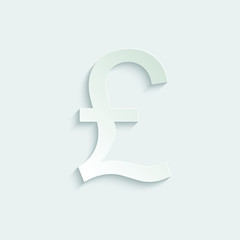 paper Pound icon. Pound sign. vector