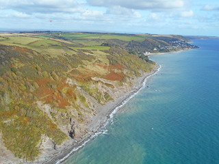 paragliding above the South Cornwall Coast	