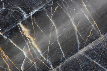 White patterned natural detailed of dark gray marble (Russia Gold) texture for interior or product design, abstract background.