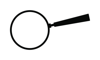 Vector black magnifying glass icon