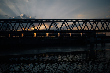 Freight Train sunset