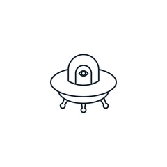 ufo creative icon. line illustration. From Space Exploration icons collection. Isolated ufo sign on white background
