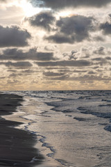 Scattered clouds above Baltic sea in autumn time.