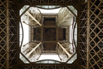Eiffel tower from the bottom view