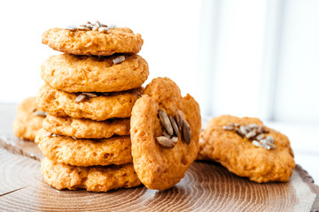 Carrot Vegan Cookies. Natural sprouting homemade food.