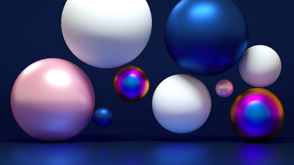 Elegant minimalism geometry background. 3d illustration, 3d rendering.