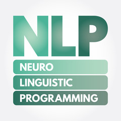 NLP - Neuro Linguistic Programming acronym, concept background