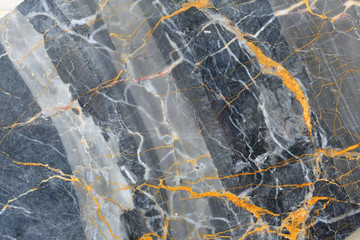 Yellow pattern detailed of dark gray marble texture or background for product design.