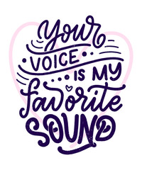 Card with slogan about love in beautiful style. Vector abstract lettering composition. Trendy graphic design for print. Motivation poster. Calligraphy text for Valentine's Day.