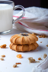 cup of milk and cookies