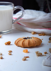 cup of milk and cookie