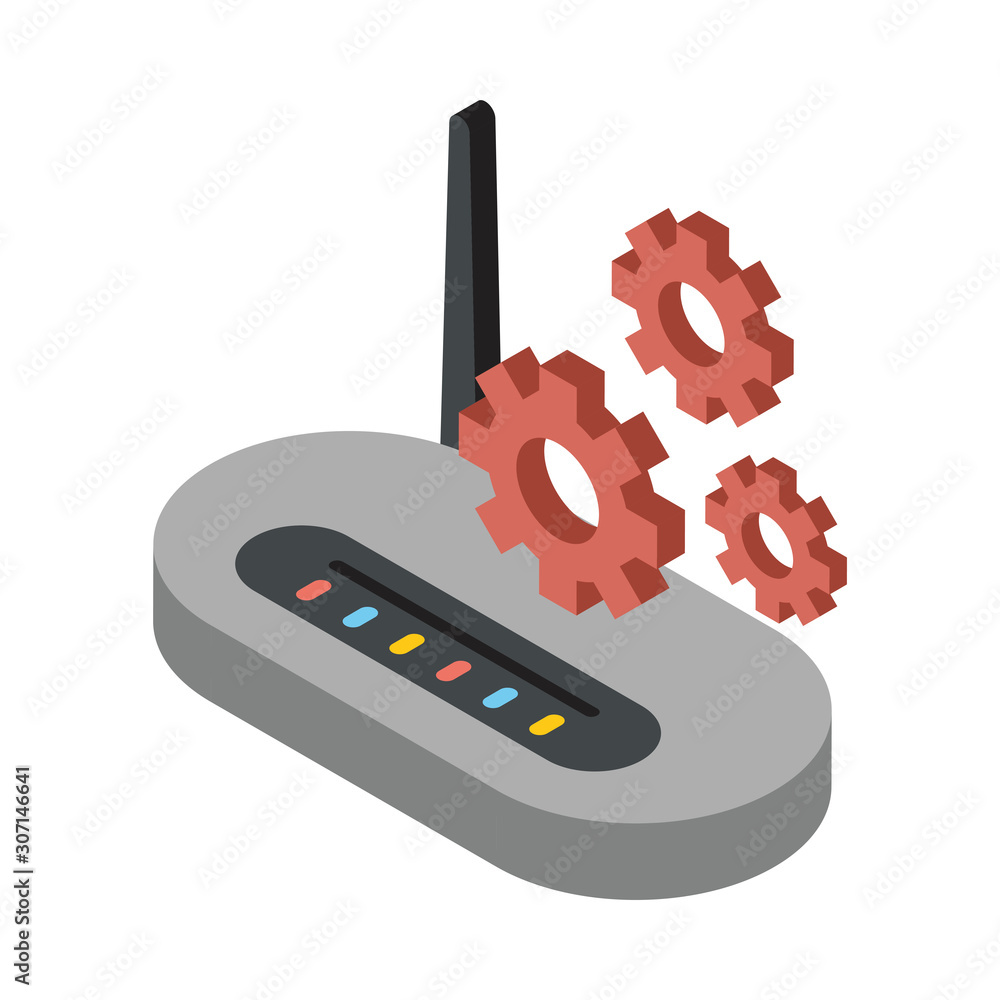 Poster router wifi device with gears settings