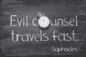evil counsel Sophocles