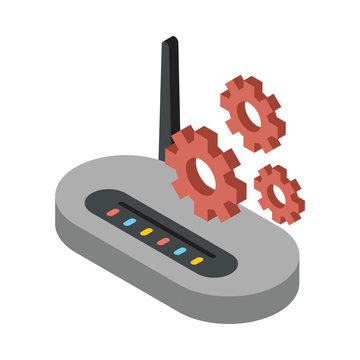 Router Wifi Device With Gears Settings