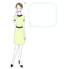 エステティシャン・セラピストの全身イラスト