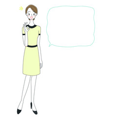 エステティシャン・セラピストの全身イラスト