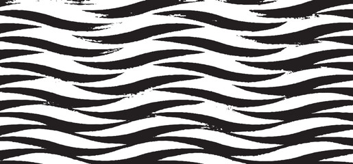 Swirled and curled stripes and brush strokes texture. Marble or acrylic atrwork imitation. Cool and swirly background. Abstract vector illustration. Black isolated on white. EPS10 