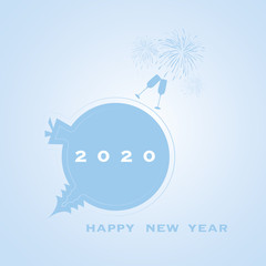 Best Wishes - New Year Card, Cover or Background Design Template - 2020