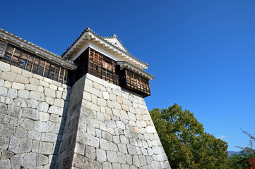 松山城二ノ門南櫓の石垣と石落とし　愛媛県松山市