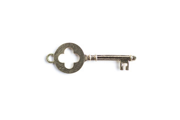 gold key isolated on white background.