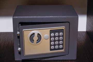 Tbilisi, Georgia A hotel safe in a hotel room.