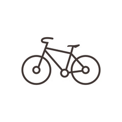 Fototapeta premium Bicycle icon vector isolated on white background. Vector illustration. - stock vector. bicycle icon vector design template. Bicycle outline icon.