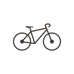 Fototapeta premium Bicycle icon vector isolated on white background. Vector illustration. - stock vector. bicycle icon vector design template. Bicycle outline icon.
