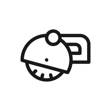 black circular saw icon clip art preview