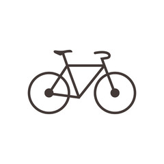 Fototapeta premium Bicycle icon vector isolated on white background. Vector illustration. - stock vector. bicycle icon vector design template. Bicycle outline icon.