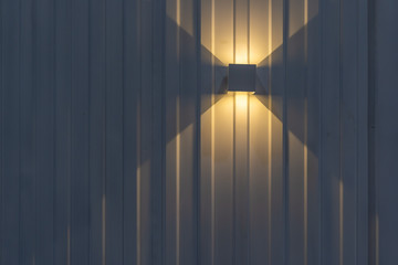 Modern wall lamp with gray container surface wall interior decoration