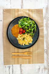 Turkey Blue Cord Coquillettes with Cheese