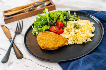 Turkey Blue Cord Coquillettes with Cheese