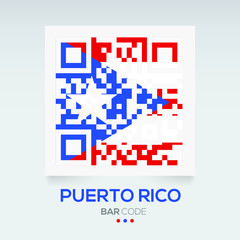 Banner Flag of Puerto Rico ,Vector illustration