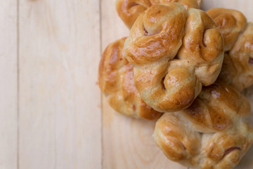 Fresh homemade bread outdoors