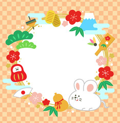 お正月　飾り　フレーム