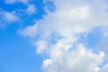 Blue sky white cloud white background. Beautiful sky and clouds in the afternoon.