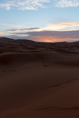 Fototapeta na wymiar dunes in the sahara desert in morocco