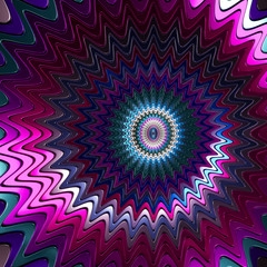 Colorful Radial Abstract Background - 3D Illustration with clipping paths