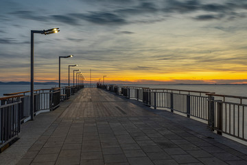 The bridge at sunset 