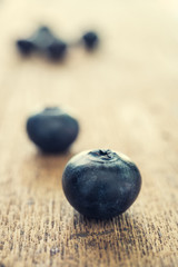 blueberries vintage tone