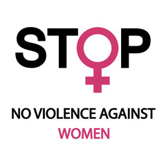 A sign protecting women from violence