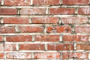 Obraz premium Grunge old red brick pattern wall textured background.