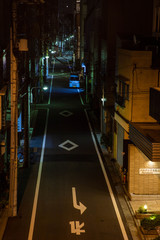 【東京都台東区】夜の街の道路