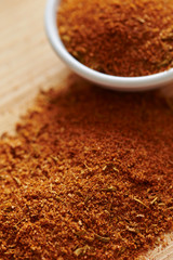Dried red chili pepper powder 