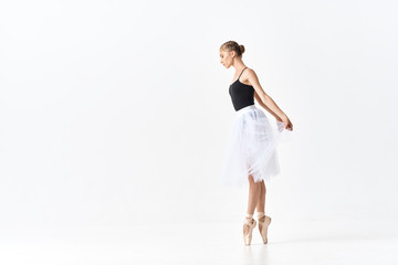 young woman in white dress