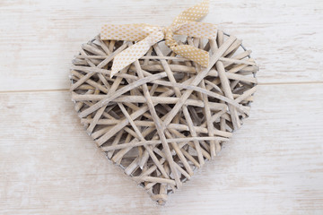 Wooden heart heart shape confetti