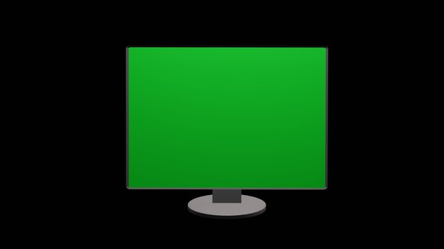 3D Computer Monitor Isolated on Transparent Background. 3D illustration