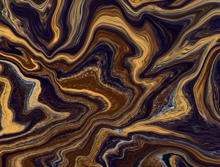 Colorful abstract background made in fluid art technique with dark accents. Abstract marble texture, can be used as fashionable background for posters.