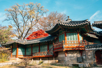 Changdeokgung Palace at autumn in Seoul, Korea