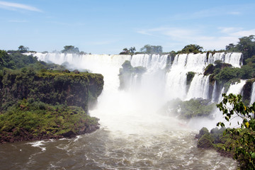 San Martin Island and Iguazu Falls on background